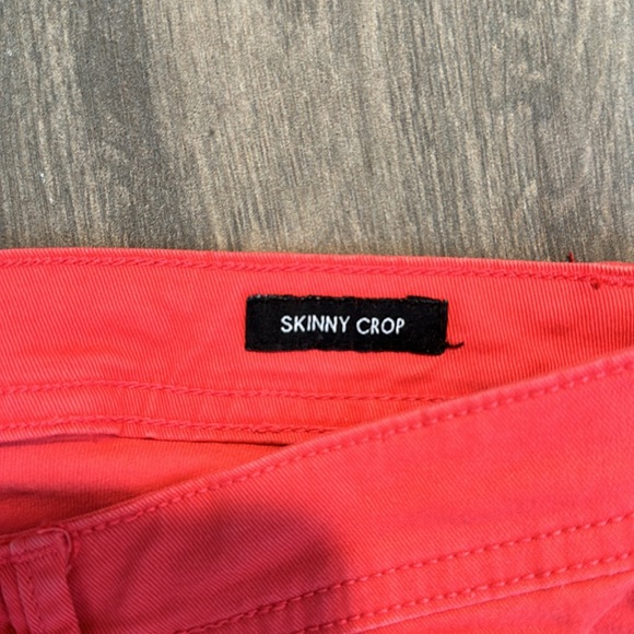 Calvin Klein jeans women’s crop pants. Lightweight cotton. Size 2. Orange/pink - Picture 4 of 6